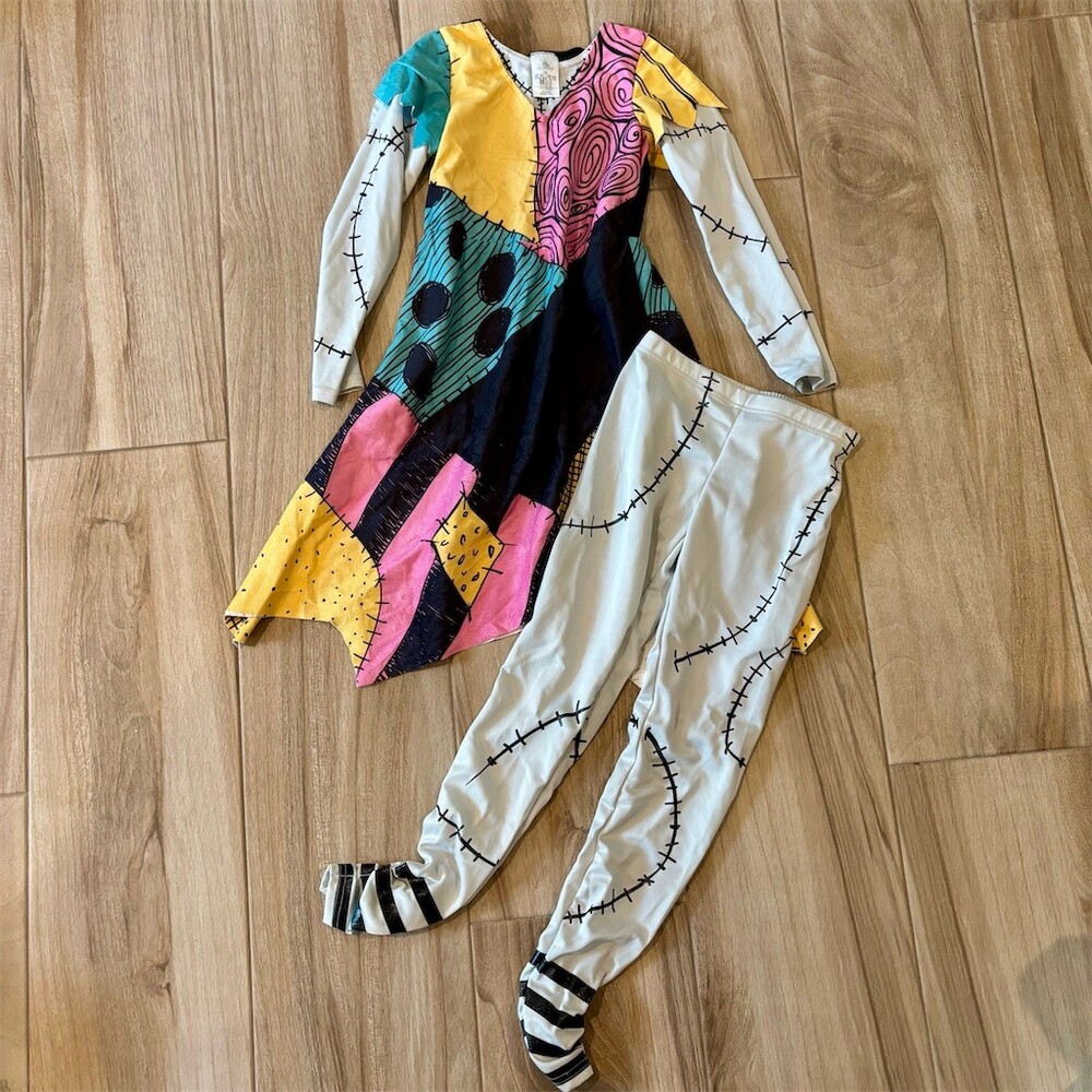 Disney Store Sally Costume Dress Set Girls Size 7/8 Nightmare Before